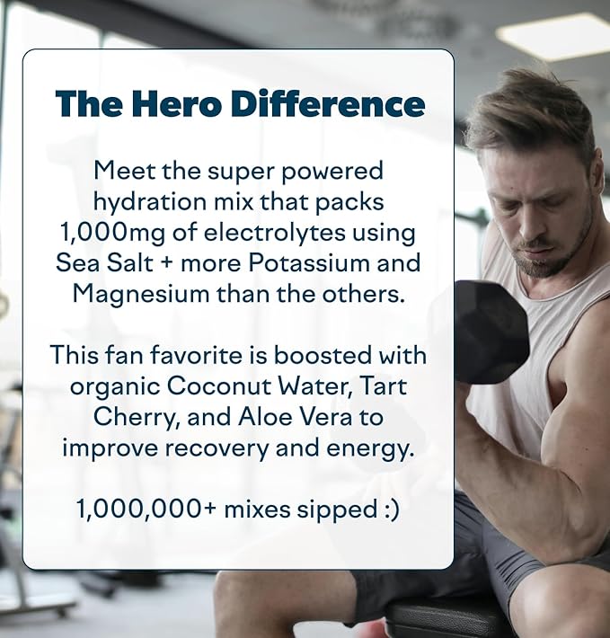 Feel Goods Hydration Hero, Variety Pack, 1,000mg Electrolytes Powder, Sugar Free, Magnesium, Organic Aloe Vera, L Theanine, Vitamin C, Vegan, Non GMO, On The Go Electrolyte Packets, 24 Count