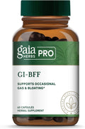 GAIA HERBS PRO GI-BFF Digestive Health Support Supplement - GI Health Supplement with Organic Fennel & Cinnamon Bark - Benegut for Occasional Gas & Bloating* - 60 Capsules (60 Servings)