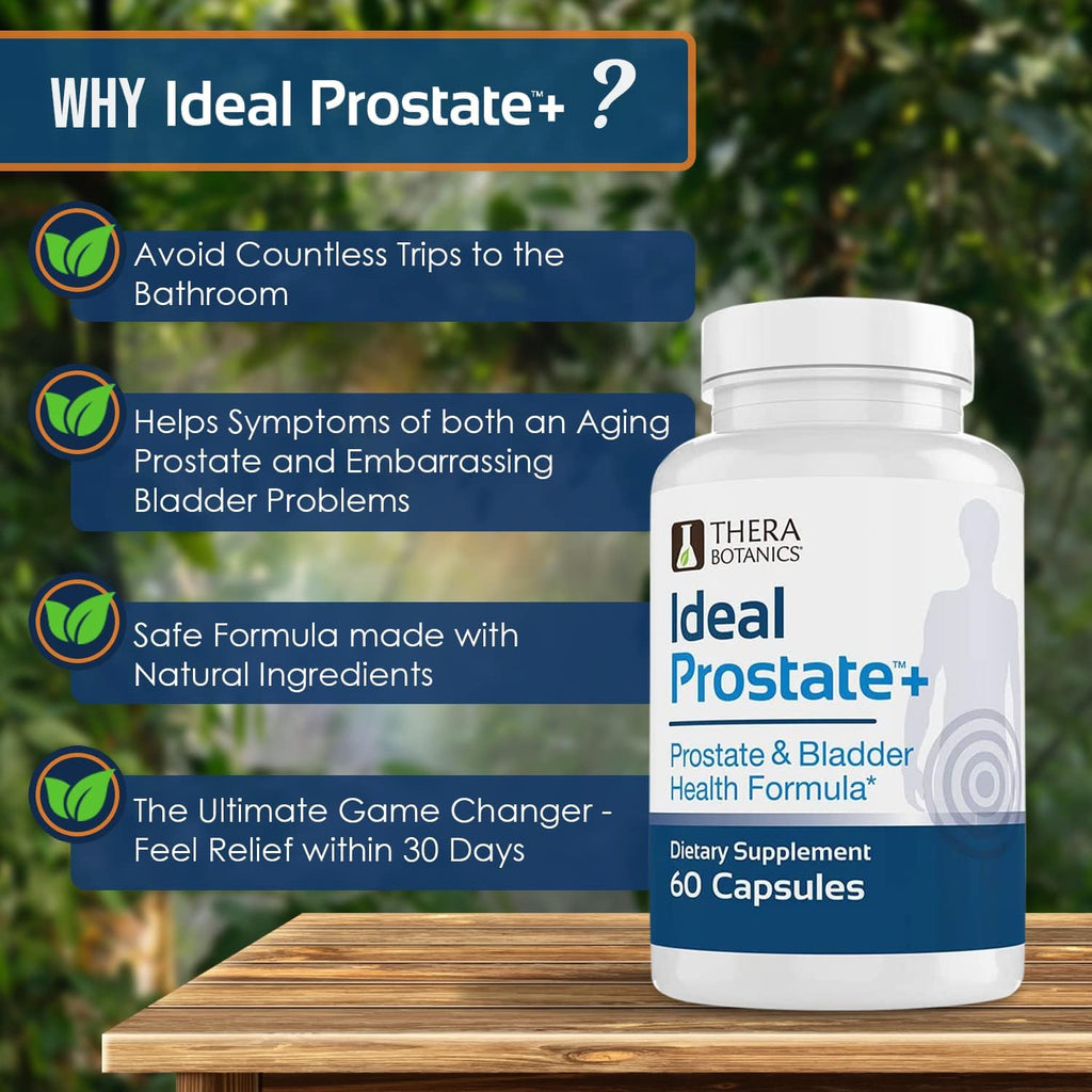 Advanced Men's Prostate Support by Ideal Prostate Plus with Saw Palmetto, Lycopene and More for Natural Relief