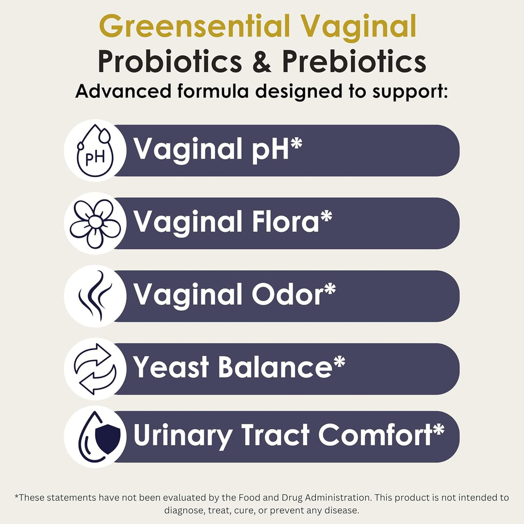 Vaginal Probiotics & Prebiotics | 2-Month Supply | with Cranberry & Vitamin C | Supports Vaginal Flora, Odor, pH & Urinary Tract Health for Women | Lactobacillus Blend | Vegan, 120 Count