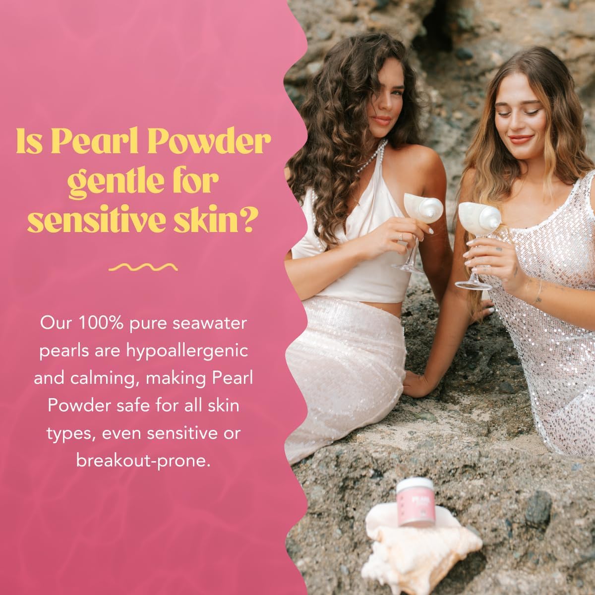 Akasha Superfoods Pearl Powder, Supports Collagen Production, Blend Into Drinks, Smoothies, or Skincare, Source of Calcium, Amino Acids, & Minerals, Gentle on Sensitive Skin, Gluten Free, 1.4 Oz