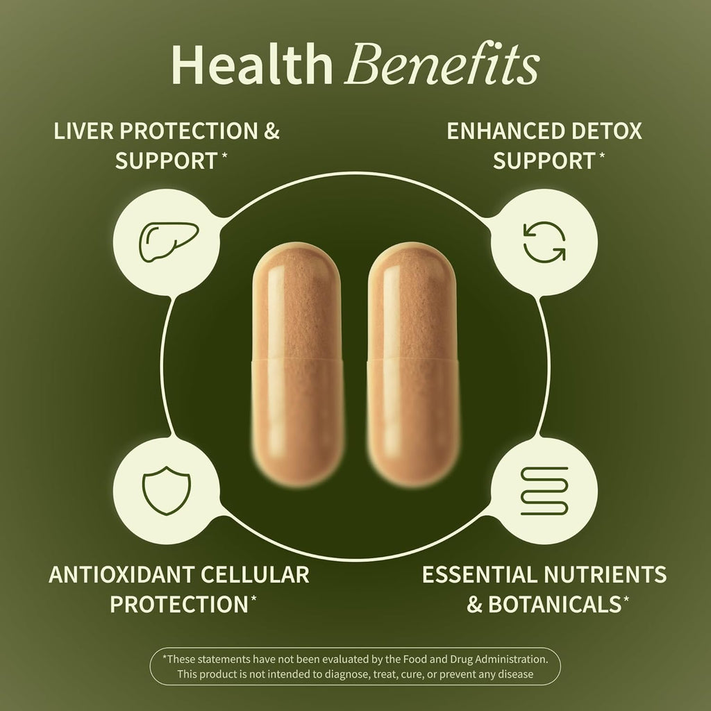 Snap Supplements Liver Health & Detox Supplement - Natural Support for Liver and Digestive Health, 60 Vegetarian Capsules (1 Month Supply)