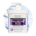 Advanced Clinicals Hyaluronic Acid Moisturizer Body Cream W/Vitamin E | Hydrating Cream & Body Lotion For Women & Men To Help Improve Look of Wrinkles, Dry Skin, Crepey Looking Skin, 16 Ounce