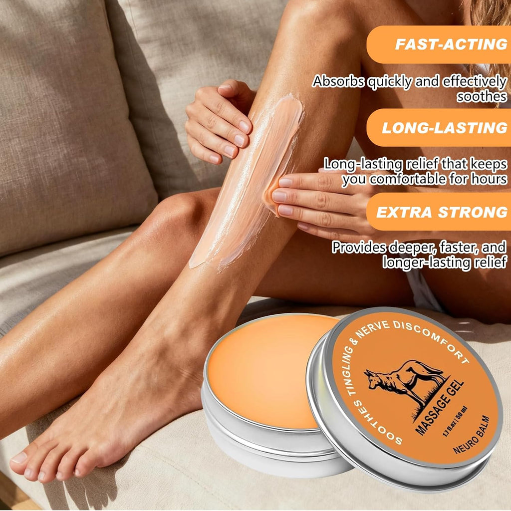 Therawolf Neuro Balm, Nerve Relief Balm for Neuropathy, Joint Care Soothing Cream, Natural Joint Care Soothing Massage Cream, Herbal Cooling Ointment for Daily Body Comfort & Care (2PCS)