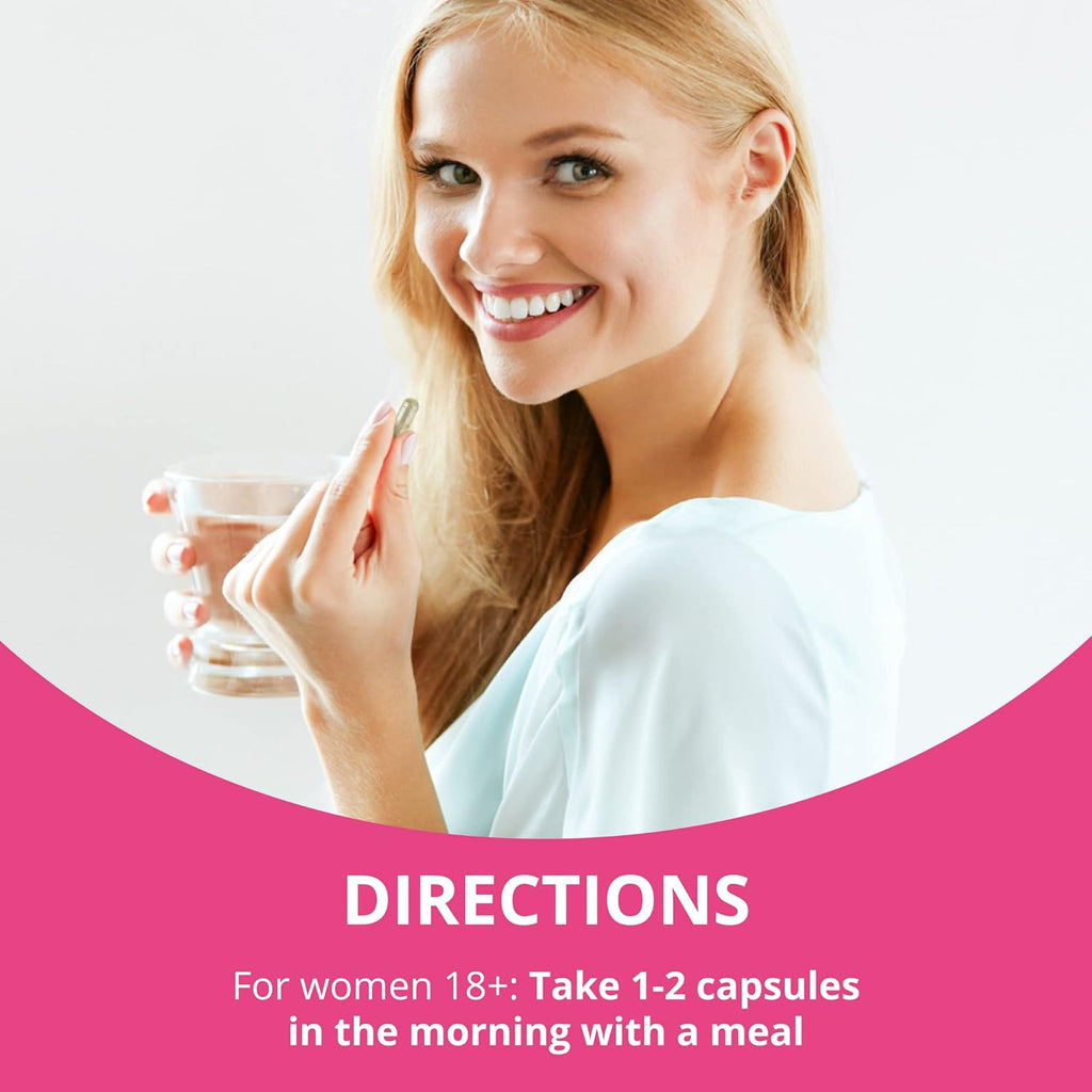 Multivitamin for Women with 39 Key Nutrients, Essential Vitamins, Minerals, Horny Goat Weed, Maca, Wild Yam, Red Clover, Cranberry, Arginine, Herbal Supplement | 60 Vegan Capsules | 1 Month Supply