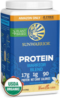 Organic Plant Based Protein Powder | Vegan Organic Protein Powder Vanilla Flavored with BCAA Amino Acids & Hemp Seed Pea Blend | Non-GMO Soy Dairy Filler & Gluten Free (Vanilla, 32 Servings)
