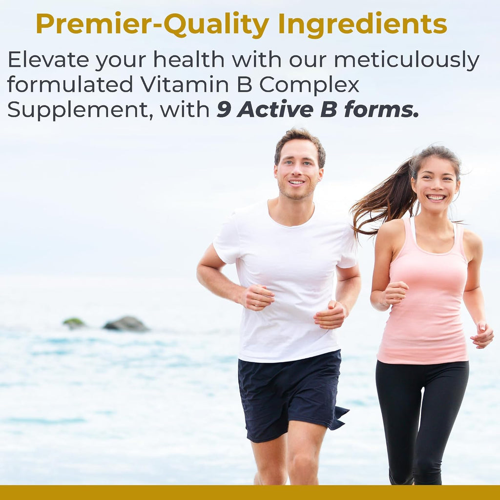 Premier Research Labs Complete B - Vitamin B Complex Supplement for Optimal Health | Vitamin B Supplement with Biotin | 9 Active B Vitamins | for Liver, Energy & Brain Support - 60 Capsules