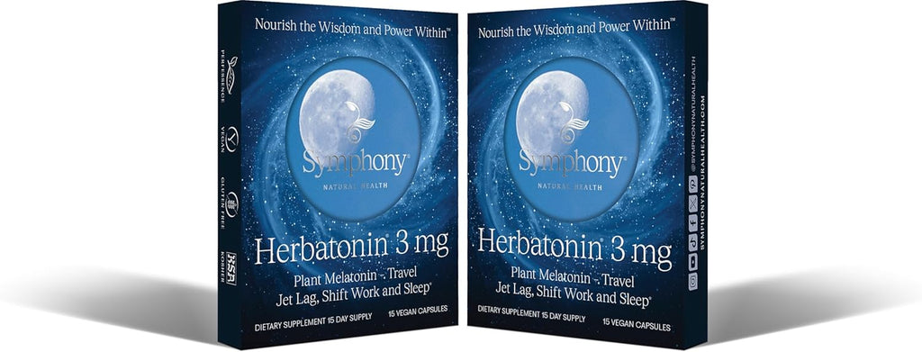 3mg - The First Natural Plant Melatonin Adult Sleep Aid, Circadian Rhythm Support for Jet Lag, Shift Work, General Sleeplessness – (Includes 2 Travel Packs: 30 Pure Vegan Capsules)