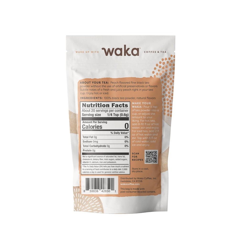 Waka — Green & Black Instant Tea Sample Bundle — No Sugar Added & Unsweetened — 10 X 0.45 oz Sample Packs For Hot or Iced Tea (Up to 20 Cups or 5 Quarts EA)