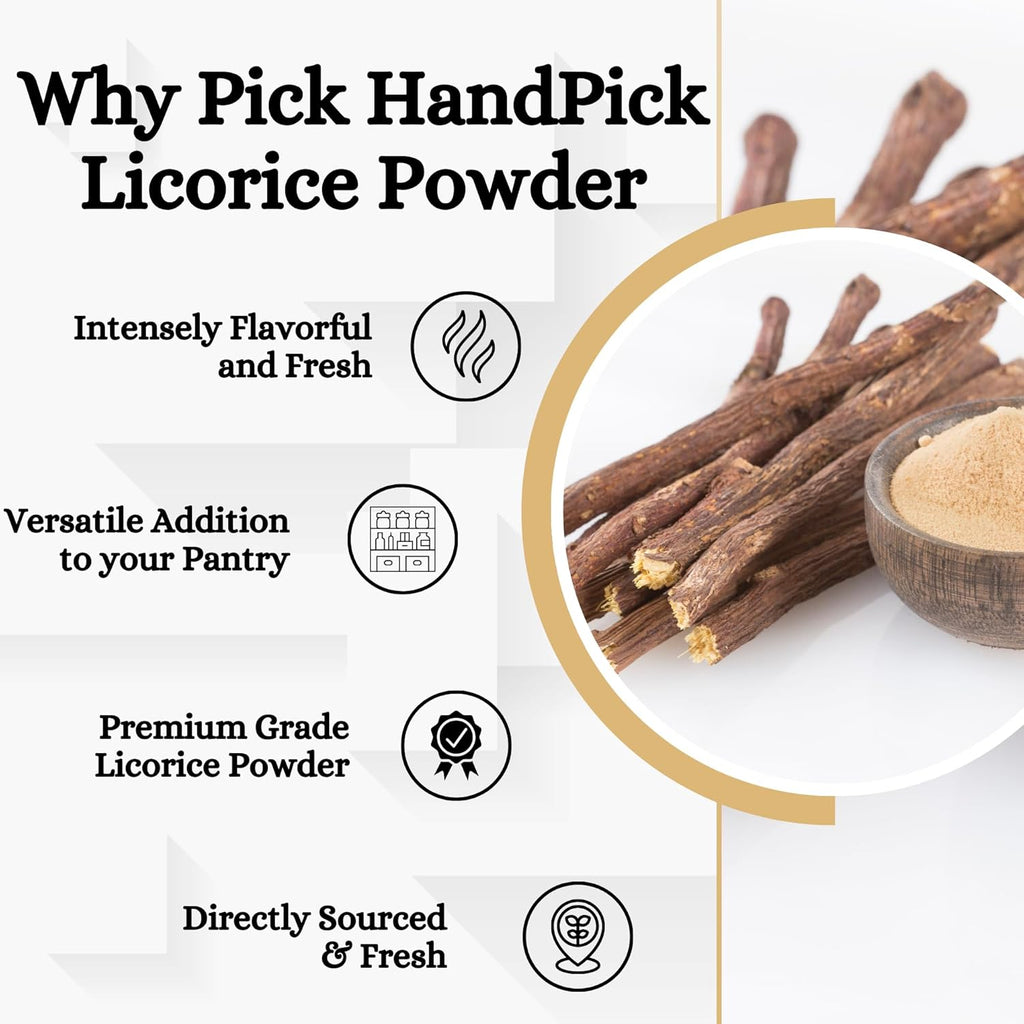Licorice Root Powder Natural – Mulethi (Yastimadu) Powder (Glycyrrhiza Glabra) for Skin Care, Herbal Tea, Digestive Support & Wellness – 2 oz