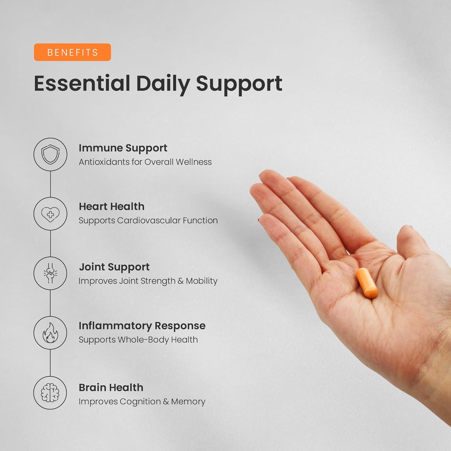 NutraChamps Turmeric Curcumin with Black Pepper Extract 1500mg, 95% Curcuminoids Extra Strength Turmeric Supplement for Joint Health, Brain, Heart & Immune Support, 180 Turmeric Capsules