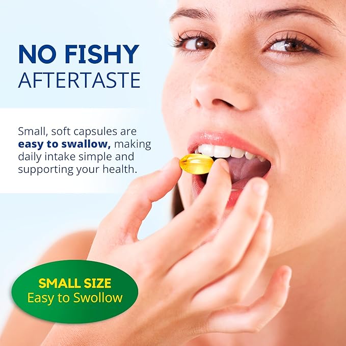 Vegan Omega-3 Fish Oil Alternative from Algae Oil - High Potency EPA & DHA Supplement - Easy to Swallow Small Soft Gel Capsules