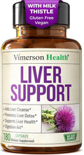 Liver Cleanse Detox & Repair Milk Thistle Supplement - 180 Capsules Herbal Liver Support - Choline, Artichoke Extract & Chicory - Dandelion Root Supplement to Promote Cellular Repair & Digestion
