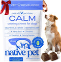 Native Pet Calming Chews for Dogs - Melatonin for Dogs Anxiety Relief - Grain Free All Natural Hemp Calming Treats & L-Theanine Helps Manage Stress & Separation Anxiety - Puppy Sleep Aid - 120 Chews