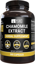 PURE ORIGINAL INGREDIENTS Chamomile Extract (365 Capsules) No Magnesium Or Rice Fillers, Always Pure, Lab Verified