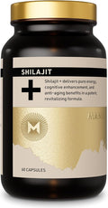 Manna Vitality Shilajit+ Capsules | 1000mg Purified Himalayan Shilajit Resin Supplement | Highest Bioavailability | Energy, Performance, Detox, Vitality, Mental Clarity & Cognitive Support | 60 Count