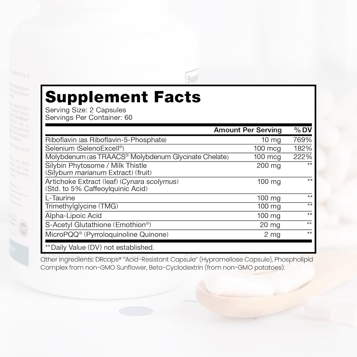 Pure Therapro Rx Liposomal Liver Detox + 120 Acid-Resistant VCaps | Soy-Free Liposomal Format Containing Methylation Nutrient Cofactors | Supports Liver Detox and Cleansing | Vegan