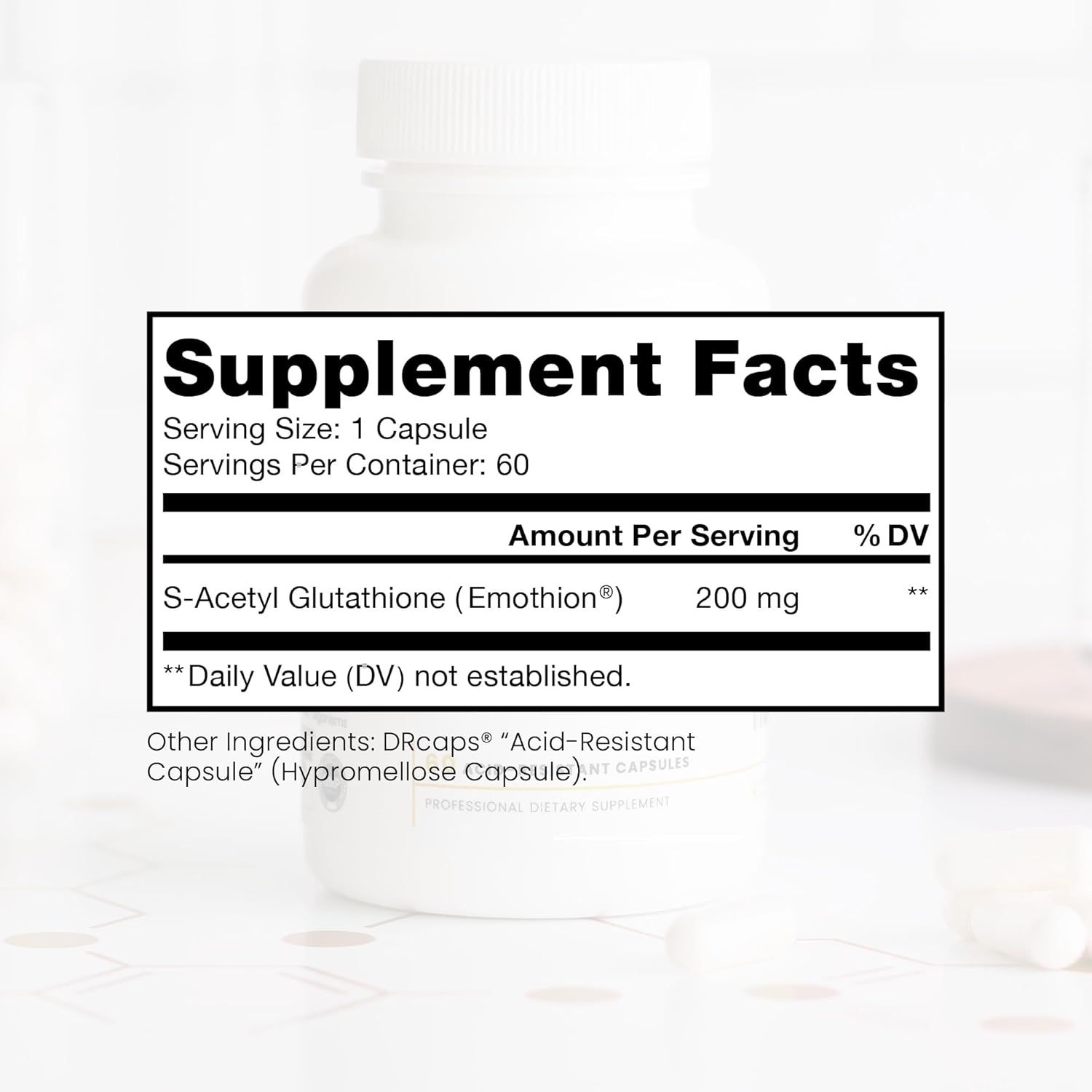 Pure Therapro Rx S-Acetyl Glutathione Gold 200mg | 2 Month Supply Acid-Resistant Capsule | Patented Acetylated Form of Glutathione | Zero Fillers Or Flow Agents | Pharmaceutical Grade, Non-GMO