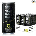 Peak Cocktails Non-Alcoholic Cocktail | Adaptogens, Nootropics, Superfoods for Recovery, Calm, Sleep | Ashwagandha, Tart Cherry, L-Theanine | Mixologist-crafted | Lemon Juniper Fizz | 8.4 oz, 12-Pack