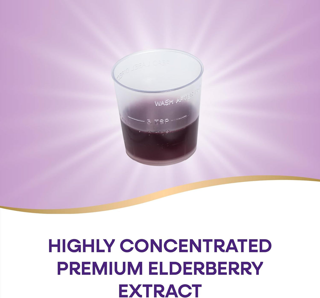 Nature’s Way Sambucus Elderberry Traditional Immune Syrup, Highly Concentrated Black Elderberry Extract, Traditional Immune Support*, Delicious Berry Flavored, 4 Fl Oz