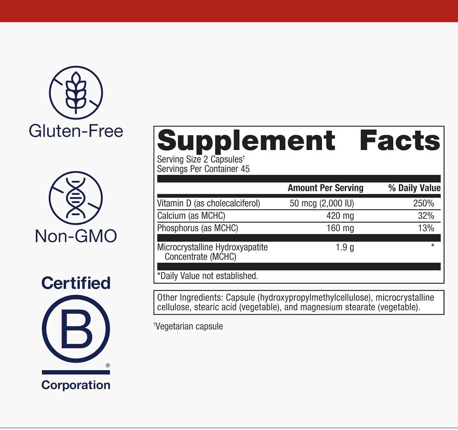 Metagenics Bone Builder Forte – Enhanced Bone Support with 2000 IU Vitamin D* | 45 servings,90 Count (Pack of 1)