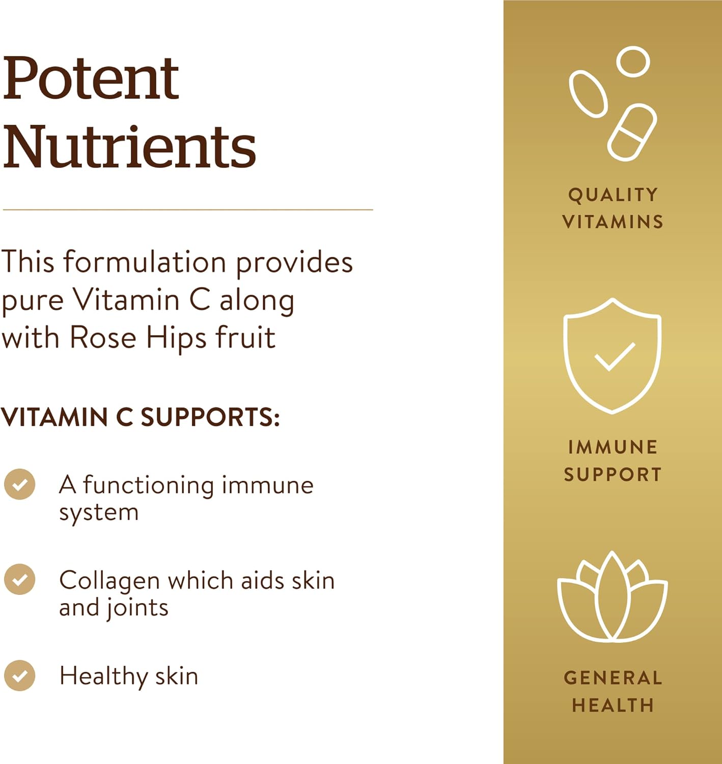 Solgar Vitamin C 1000 mg with Rose Hips, 250 Tablets - Antioxidant & Immune Support - Overall Health - Supports Healthy Skin & Joints - Non GMO, Vegan, Gluten Free, Dairy Free, Kosher - 250 Servings