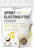 Electrolytes Powder, 2 lbs | 95 Servings | Sugar Free Workout Hydration | Potassium, Sodium, Magnesium, L-Glutamine, Beta-Alanine, & B Complex | Natural Coconut Water | Pineapple Piña Colada Flavor