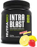 NutraBio Intra Blast Bcaa Powder Amino Acid Supplement, Electrolyte & Hydration Blend, Intra, Pre Workout & Muscle Recovery, 20g Eaa Amino Acids Powder, 5g Glutamine- Strawberry Lemon Bomb, 30 Serving