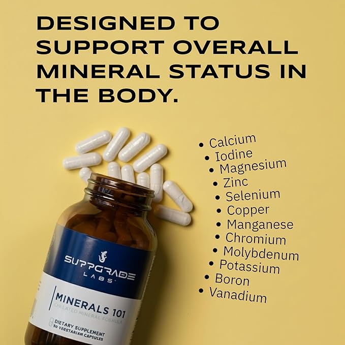 Minerals 101 by Dave Asprey | Daily Essential Mineral Support | Trace Mineral Supplement with Calcium, Magnesium Malate, Chromium, Zinc, Copper, Potassium | 30 Day Supply
