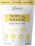 JUST INGREDIENTS Tropical Paradise Electrolytes Drink Mix - Coconut Water, Sea Salt, Trace Minerals - 30 Servings