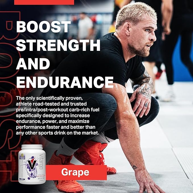 Vitargo Carbohydrate Powder | Feed Muscle Glycogen 2X Faster | 4.4 LB Grape Pre Workout & Post Workout Recovery Powder | Carb Supplement for Recovery, Endurance