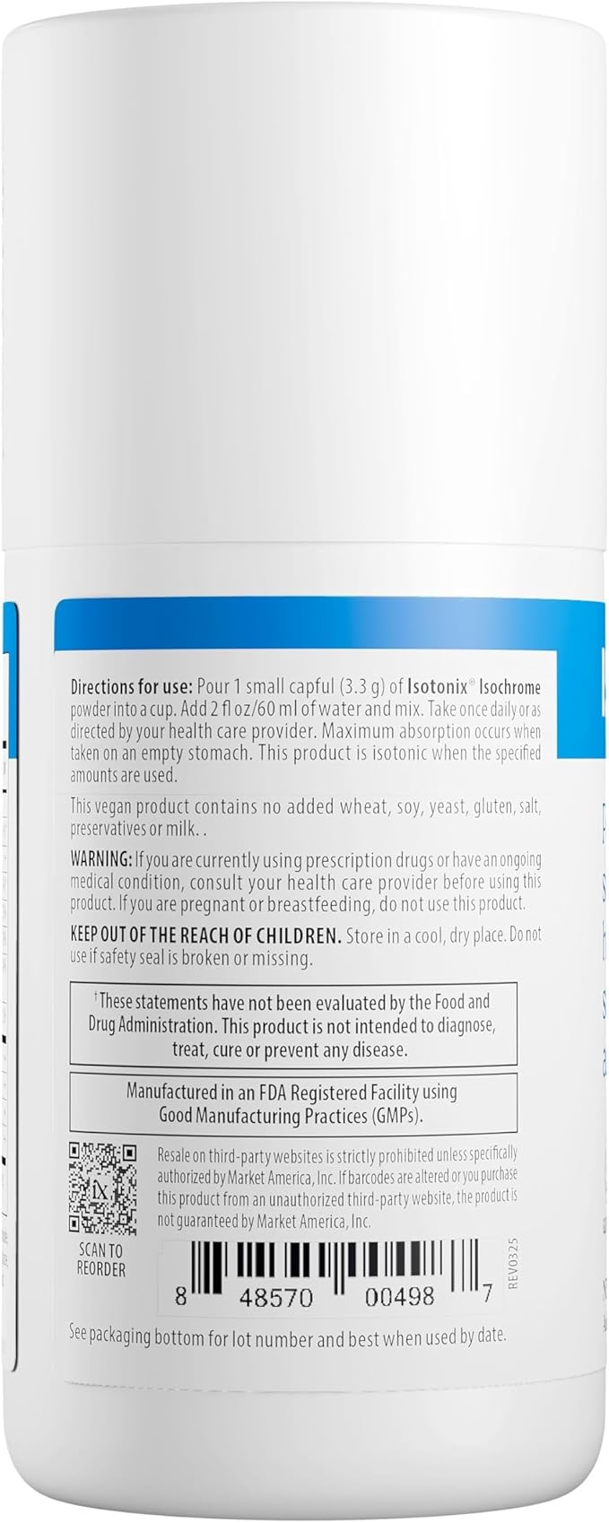 Isotonix Isochrome by Market America – Supports Energy Production & Metabolic Function, with Chromium, Coenzyme Q10, Vitamins & Minerals, Lemon Flavor Powder Supplement, 30 Servings