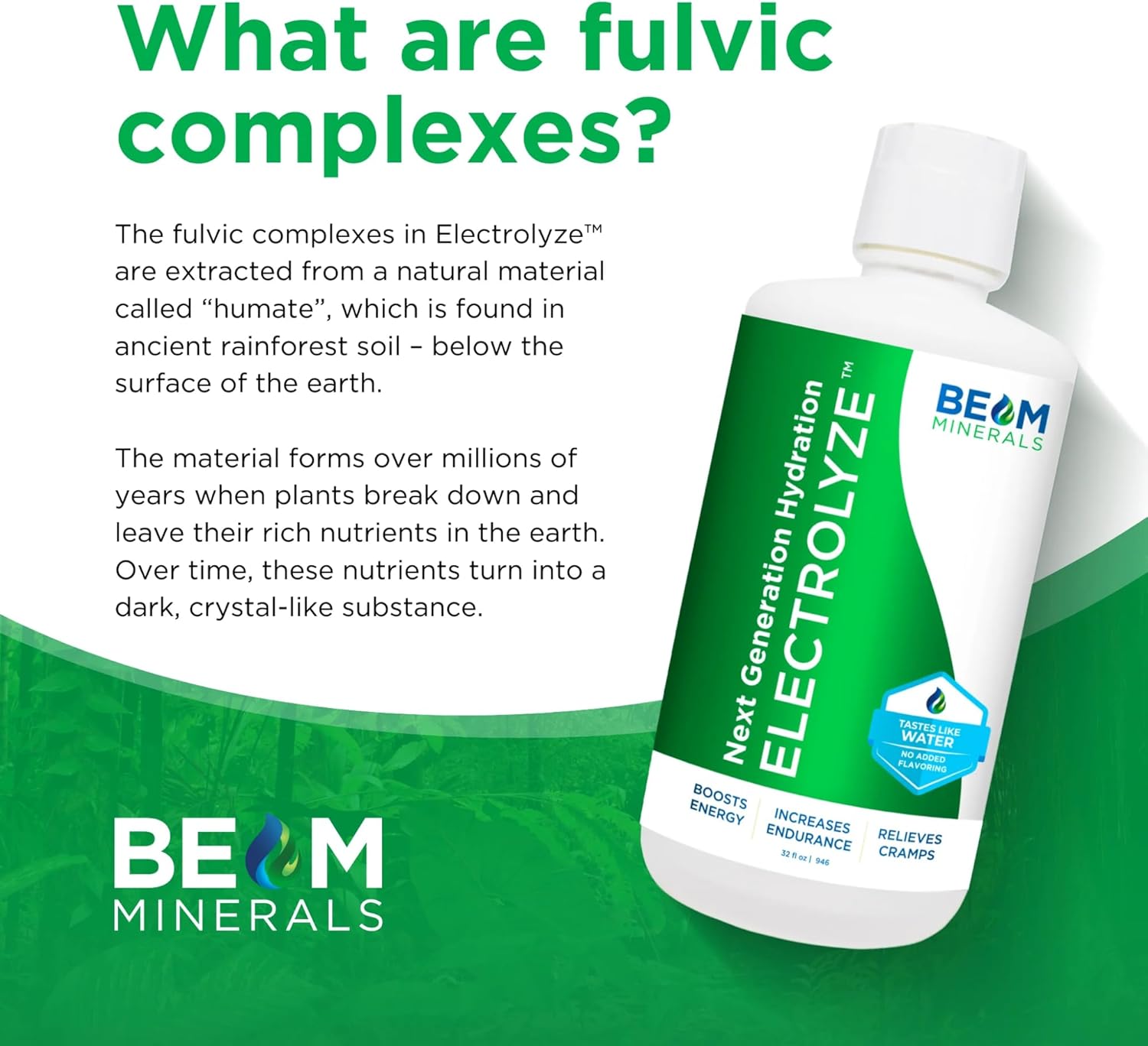 BEAM Minerals Electrolyze | Liquid Electrolyte Replenishment | All The Electrolytes, Without All The Salt | 32 fl Oz