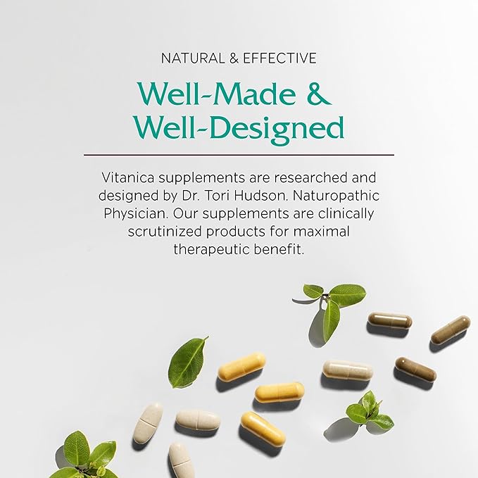 Vitanica OvaBlend - Ovarian Health & Hormone Balance for Women - Endocrine Support Supplement with Sarsaparilla Root & NAC - Herbal Dietary Supplement for Women - Lady - 180 Vegan Caps