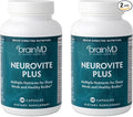 BRAINMD Dr Amen NeuroVite Plus - 120 Capsules, Pack of 2 - Multivitamin & Mineral Supplement - Enhanced with Phytonutrients, Enzymes & Whole Foods - Gluten Free - 60 Total Servings
