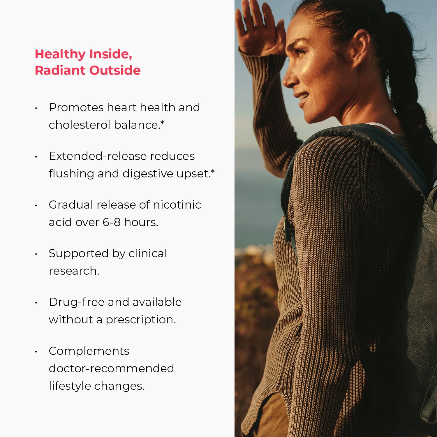 ENDUR-ACIN Niacin, Heart Health & Healthy Cholesterol Balance Supplement, Extended Release for Optimal Absorption, Gluten Free, 750mg (200 Tablets)