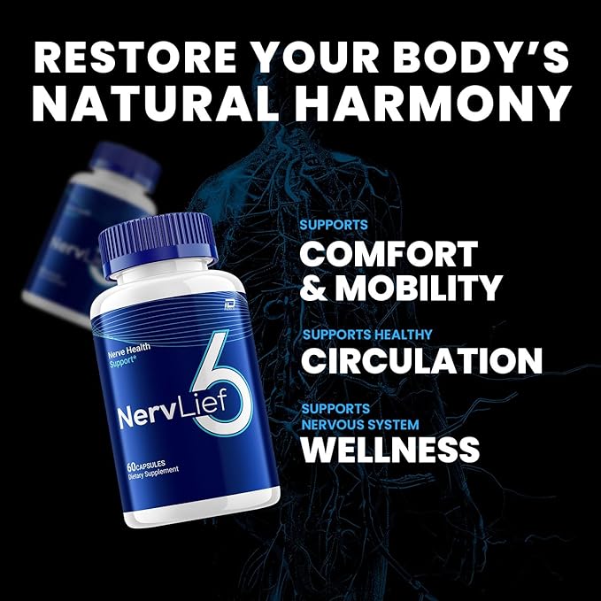 Nervlief 6 Capsules – Nervlief 6 Advanced Supplement Natural Blend, Reviews (1 Pack - 60 Capsules)