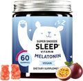 Vegan Melatonin 5mg Gummies, Sleep Gummies for Reduced time to Fall Asleep, with Vitamin B6 & Passion Fruit Extract - Super Snooze Sleep Vitamin (60 Gummies)