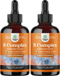 Vegan Vitamin B Complex Liquid - 9-in-1 Liquid B Complex Vitamins for Women & Men with B1 B2 B3 B5 B6 B7 Folate Methyl B12 Plus Vitamin C - Super Concentrated Non GMO & Naturally Flavored (240svg)