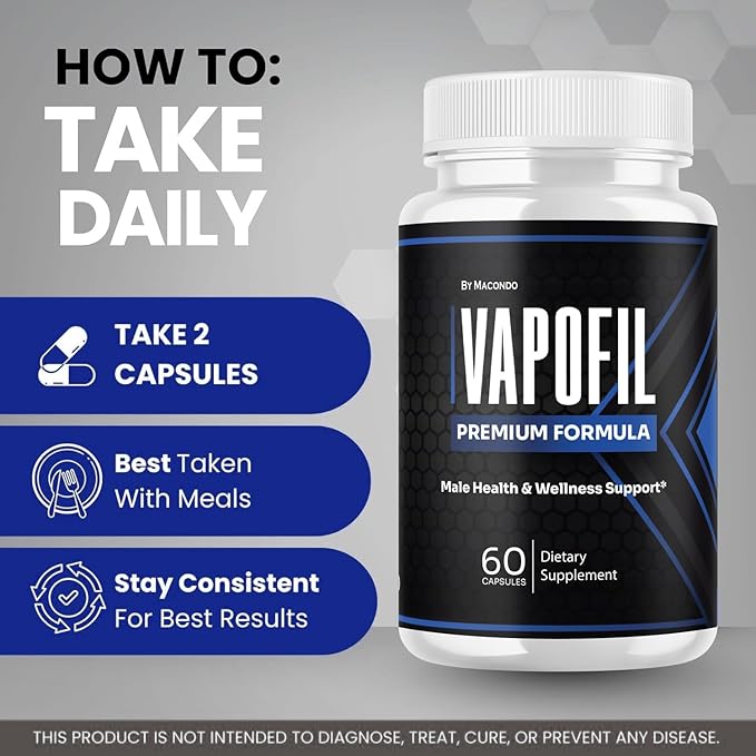 (2 Pack) Vapofil Capsules - Official Vapofill Advanced Premium Supplement Support - Maximum Strength, All Natural Vitamin for Overall Health & Wellness - 120 Capsules for 2 Months