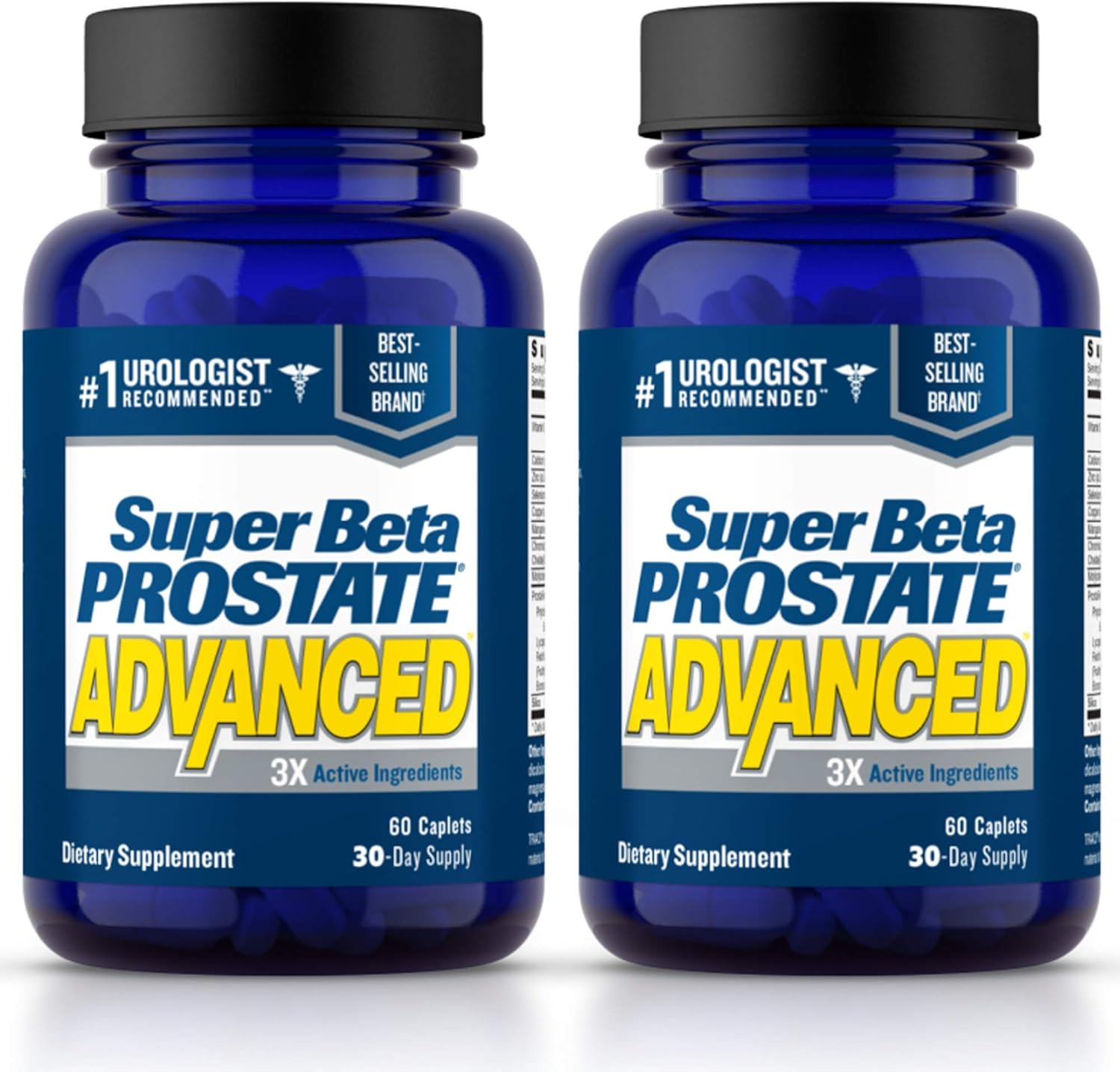 Advanced – Promote Sleep, Support Bladder Emptying. Prostate Support Supplement for Men's Health with Beta Sitosterol, not Saw Palmetto. (120 Caplets, 2-Pack)