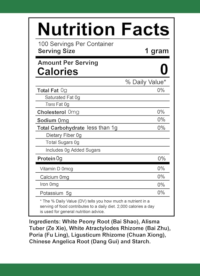 HH2233 Dang GUI Shao Yao San/Dang GUI & Peony Decoction, Granule, 100 Grams/Bottle