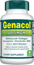 Genacol Optimum – Glucosamine, Chondroitin, MSM and Ultra-Hydrolyzed Collagen Tablets, Maintains Healthy Joints, Protects & Lubricate Cartilage, 90 Tablets (30-Day Supply)