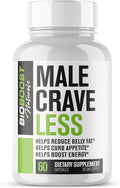 Male Crave Less - Fat Burner & Appetite Suppressant for Men to Help Shed Belly Fat, Sustain Muscle & Boost Energy | 3rd Party Tested Supplement - 60 Weight Loss Pills to Help Lose Weight