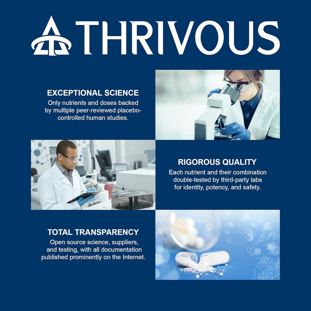 Thrivous Serenity - Natural Sleep Aid Pills - 5mg Melatonin with Ashwagandha, L-Theanine, and Magnesium Glycinate - Extra Strength Stress Relief Supplement - 30 High Dose Servings - 60 Capsules
