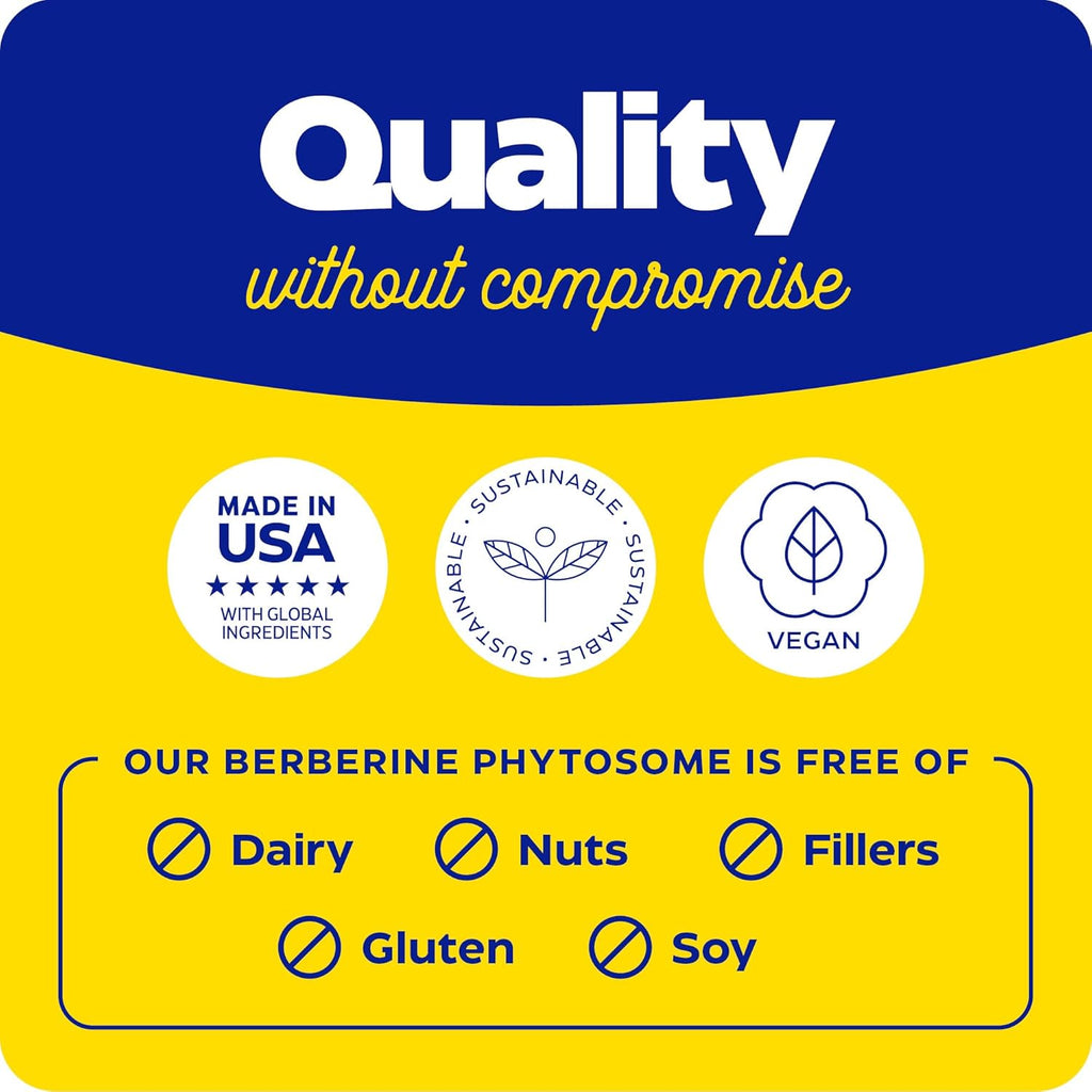 Enzymedica, Berberine Phytosome, 9.6X Better Bioavailability, High Potency Natural Vegan Dietary Supplement for Metabolic Support, 60 Capsules