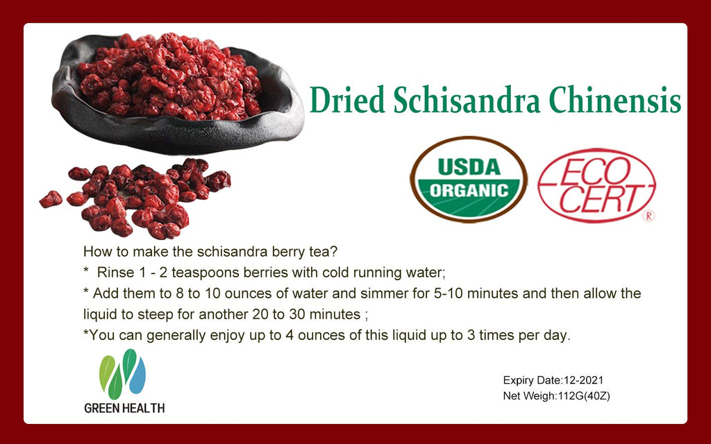 Nature Organic Schisandra Berries Dried Loose Bulk Herbs Schisandra Chinensis （Wu Wei Zi）Tea