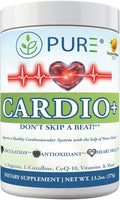 PURE Cardio+ Drink Mix, Mango, L-Arginine 5000mg, L-Citrulline 1000mg, Vitamins B12, C, D3, Beet Root, 30 Servings, 373.5 Grams, Premium Wellness Support, Nitric Oxide, Cardio
