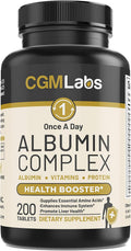 Once A Day Albumin Complex - Whey Protein, Royal Jelly, Essential Amino Acids - 200 Chewable Tablets