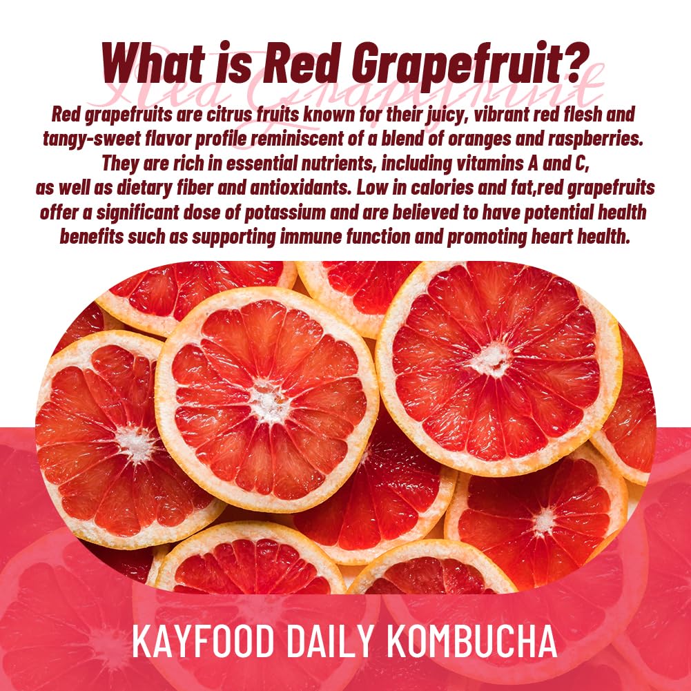 KAYFOOD Garden Daily KIWI Kombucha Powdered Mix, Probiotics & Prebiotics, 20 Sticks Bottle (3.52oz), Zero Sugar, Diet, Gut Healthy Sparkling Beverage, Fermented Korean Drinks for Iced, Hot, Workout Tea (KIWI, Reusable Bottle Set) (GRAPEFRUIT)